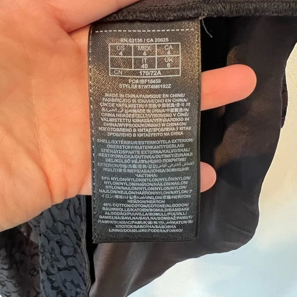 Marciano Vneck Black Lace Lined Cutout Mini Dress Size 4 - Picture 10 of 10